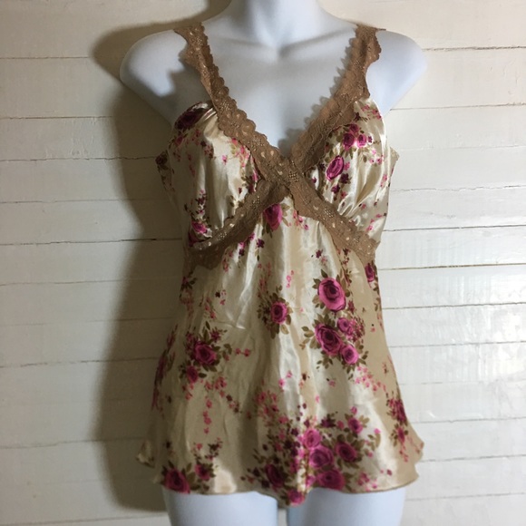 Poetry Tops - Sexy Satin & Lace Camisole Top